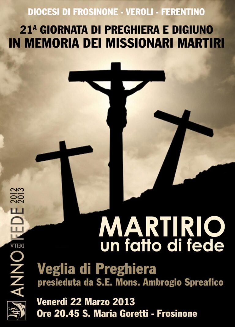 Manifesto missionari martiri 2013 Manifesto missionari martiri 2013