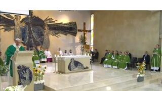 Il Papa nella Chiesa dellImmacolata a Baku