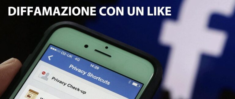 diffamare con un like diffamare con un like
