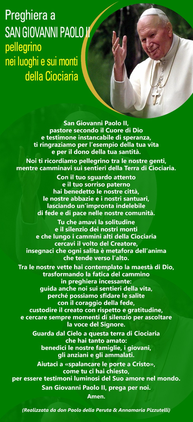 PREGHIERA GIOVANNI PAOLO